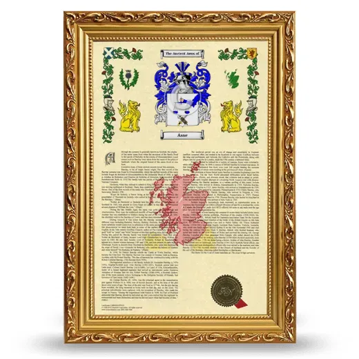 Asse Armorial History Framed - Gold