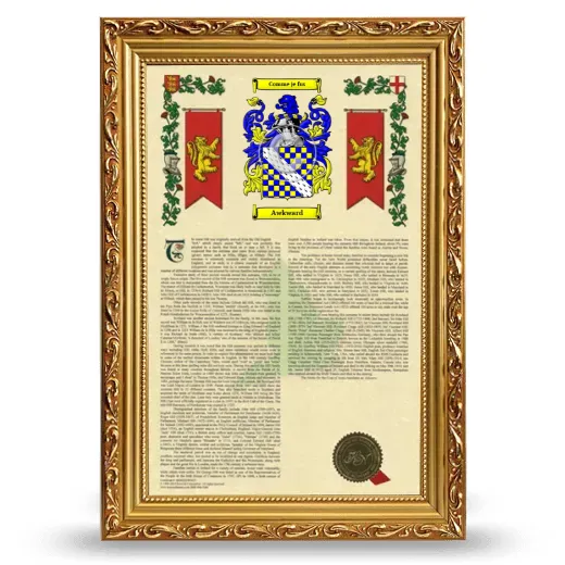 Awkward Armorial History Framed - Gold