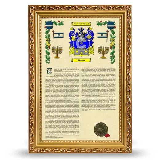 Bäumer Armorial History Framed - Gold