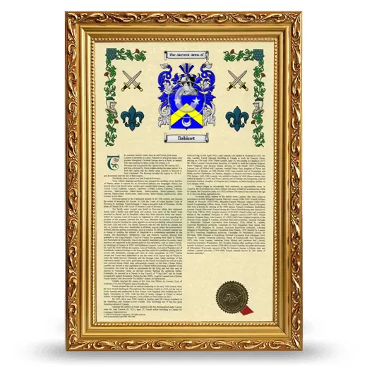 Babinet Armorial History Framed - Gold