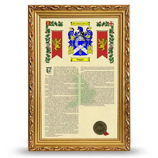 Blagger Armorial History Framed - Gold