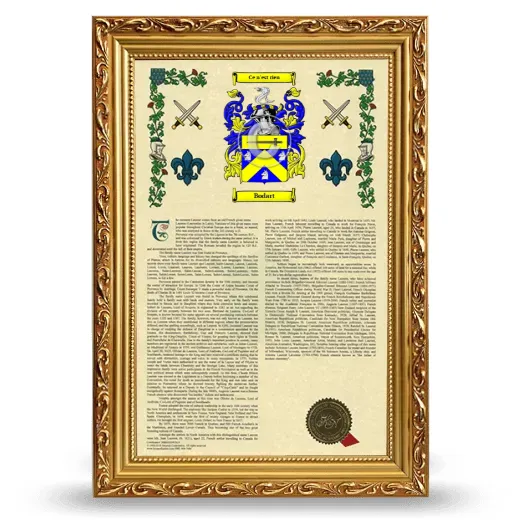 Bodart Armorial History Framed - Gold