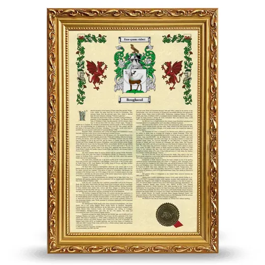 Boughand Armorial History Framed - Gold