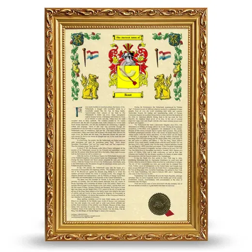 Bout Armorial History Framed - Gold