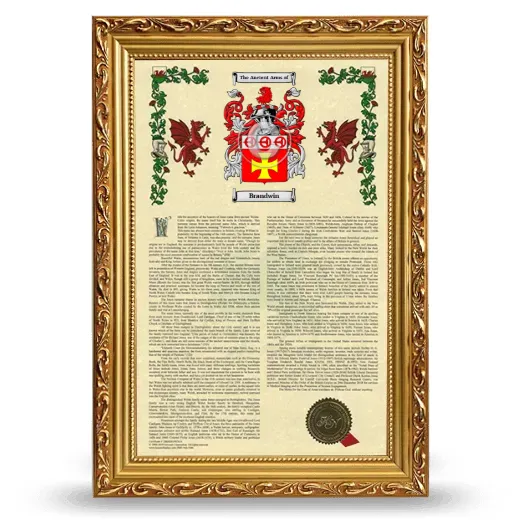 Brandwin Armorial History Framed - Gold