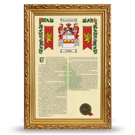 Brebing Armorial History Framed - Gold