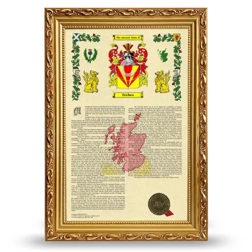 Brichen Armorial History Framed - Gold