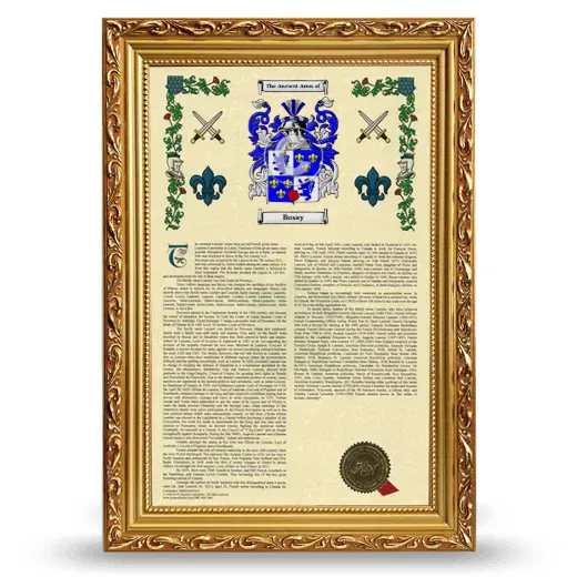 Busay Armorial History Framed - Gold