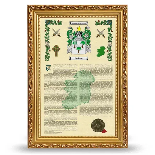 Cashion Armorial History Framed - Gold