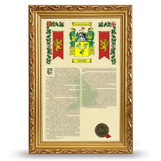 Catmind Armorial History Framed - Gold