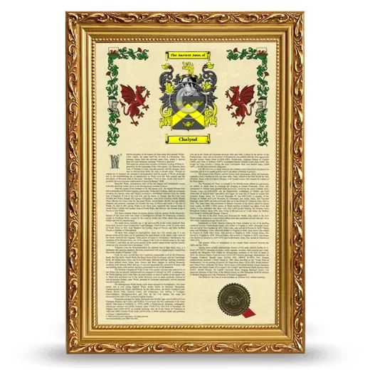 Chalynd Armorial History Framed - Gold