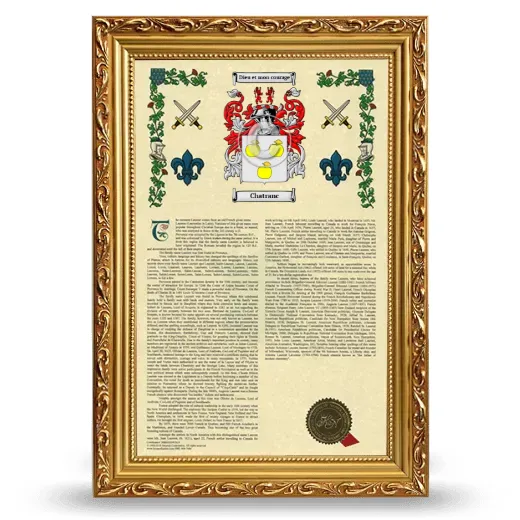 Chatranc Armorial History Framed - Gold