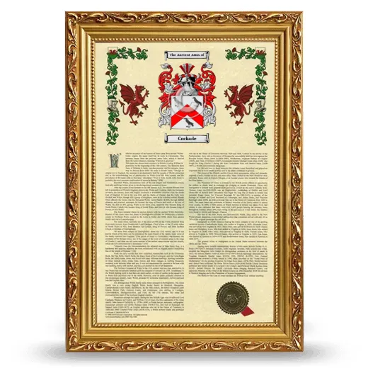Cockade Armorial History Framed - Gold