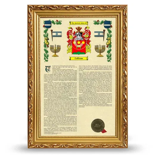 Coffman Armorial History Framed - Gold