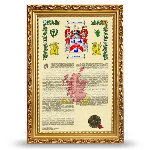 Cohrant Armorial History Framed - Gold