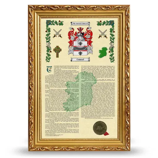 Conand Armorial History Framed - Gold