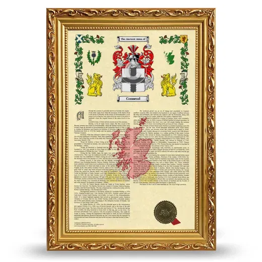 Connend Armorial History Framed - Gold
