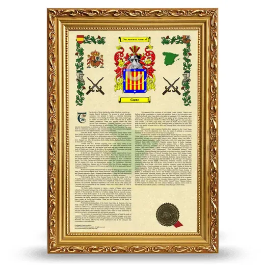 Corte Armorial History Framed - Gold
