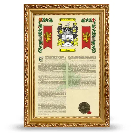 Creet Armorial History Framed - Gold