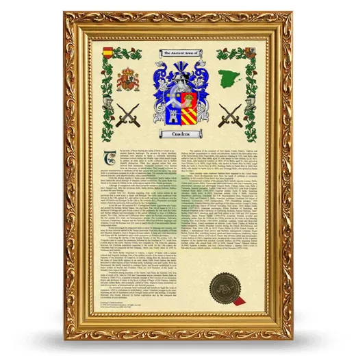 Cuadros Armorial History Framed - Gold
