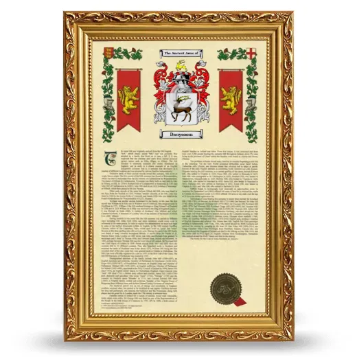 Dauysoom Armorial History Framed - Gold