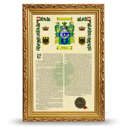 De bauer Armorial History Framed - Gold