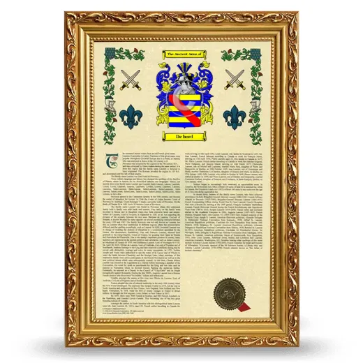 De bord Armorial History Framed - Gold