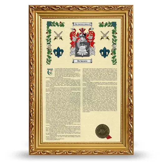 De lacoste Armorial History Framed - Gold