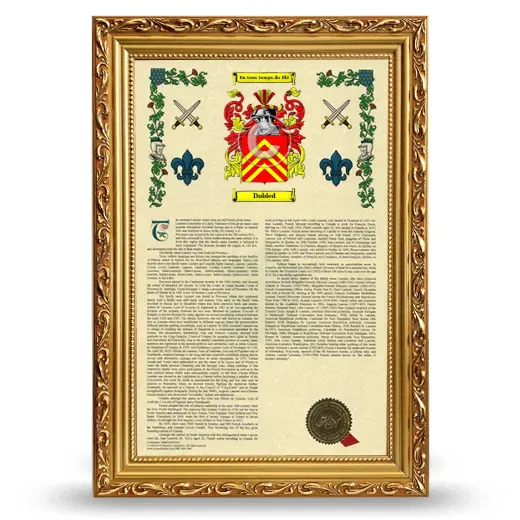 Dubled Armorial History Framed - Gold