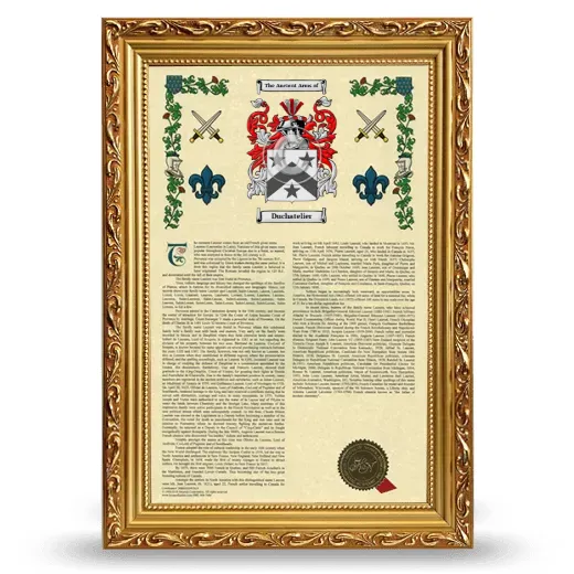 Duchatelier Armorial History Framed - Gold