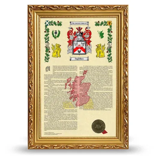 Eaglehan Armorial History Framed - Gold