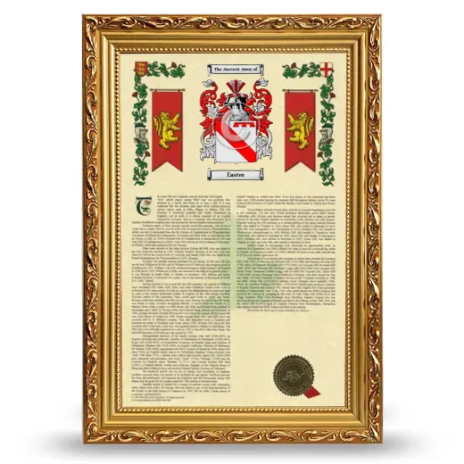 Easter Armorial History Framed - Gold