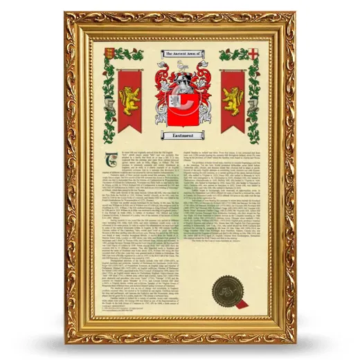 Eastment Armorial History Framed - Gold