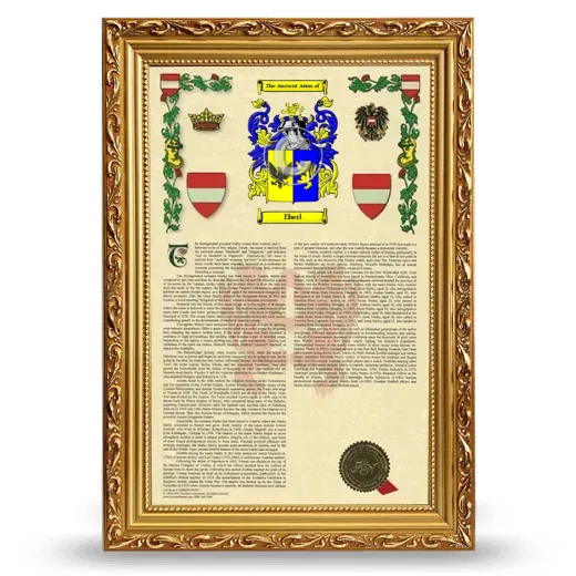Eberl Armorial History Framed - Gold