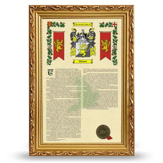 Edhouse Armorial History Framed - Gold