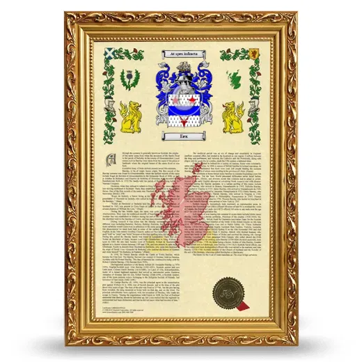 Eex Armorial History Framed - Gold