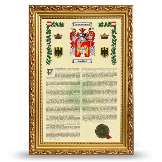 Engelhart Armorial History Framed - Gold