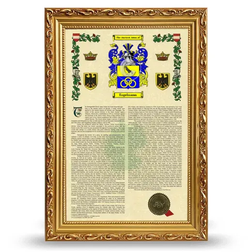 Engelmann Armorial History Framed - Gold