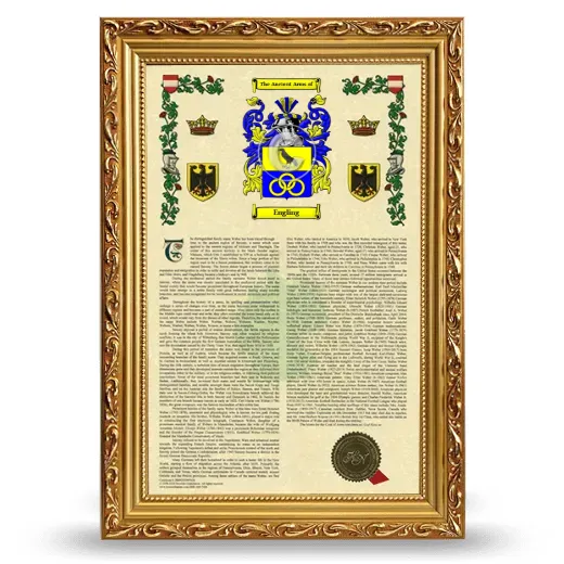 Engling Armorial History Framed - Gold