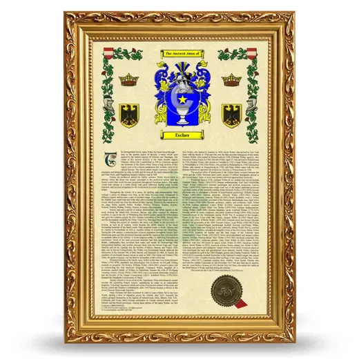 Escher Armorial History Framed - Gold