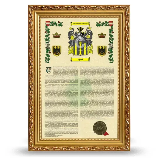 Eyzel Armorial History Framed - Gold