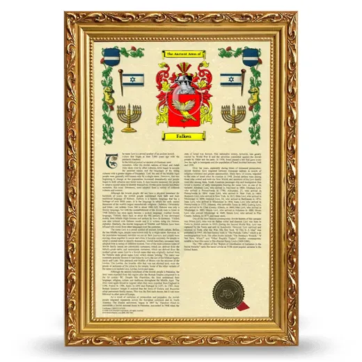 Falken Armorial History Framed - Gold