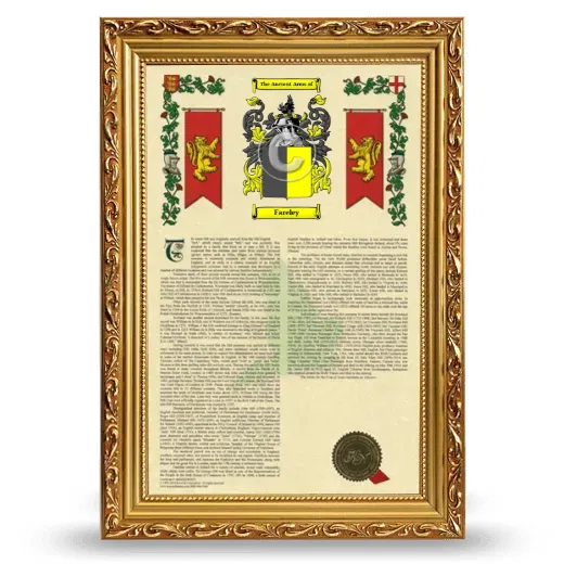 Fareley Armorial History Framed - Gold