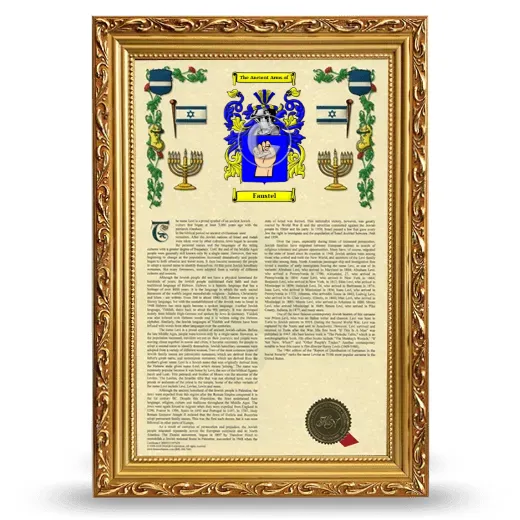 Faustel Armorial History Framed - Gold