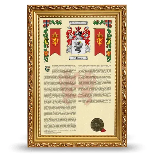 Feddersen Armorial History Framed - Gold