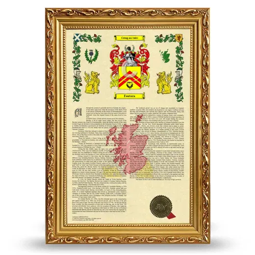 Feeters Armorial History Framed - Gold
