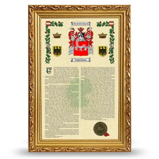 Feigenbaum Armorial History Framed - Gold