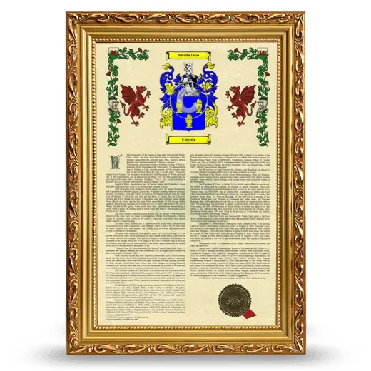 Feyen Armorial History Framed - Gold