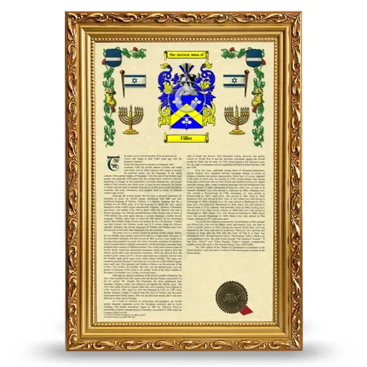 Filler Armorial History Framed - Gold
