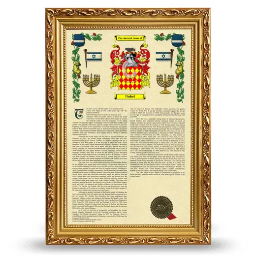 Finkel Armorial History Framed - Gold